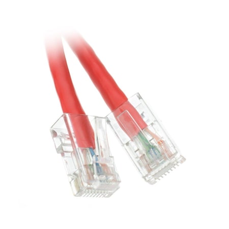 Cable Wholesale 1 ft. Cat6 Ethernet Patch Cable, Bootless - Red 10X8-17101
